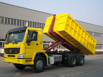 Van de het Vervoer Verwijderbare Garbagecollection van HOWO 6X4 de Vrachtwagen Gele Kleur 290/336/371hp