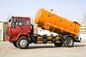 Vrachtwagen van de de Rioleringszuiging van het schuine standstuurwiel de Vacuüm/Riolerings Schoonmakende Vrachtwagen
