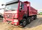 Materiaal van de de Stortplaatsvrachtwagen van HOWO het Op zwaar werk berekende 6x4 met Vrachtwagen van de de Rode Kleuren de Internationale Stortplaats van 371hp
