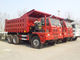 De rode Kipper van de de Stortplaatsvrachtwagen van Sinotruk 6x4 Rc Op zwaar werk berekende 60 Tonmijnbouw met Hova-Chassis