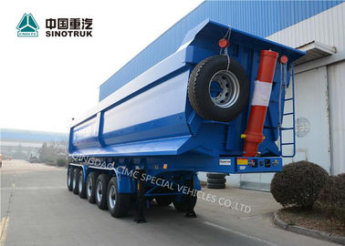 Staal met hoge weerstand CIMC Semi Vrachtwagen en Aanhangwagen 6 Assen 120 Ton in Blauw