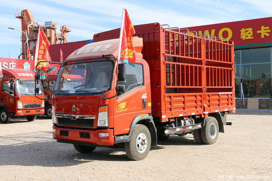 12 ton 6 de Lichte Vrachtwagen van Wheeler Cargo Truck Sinotruk HOWO met Rode Kleur