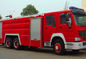 De rode en Witte van de de Brandvrachtwagen SINOTRUK HOWO 6x4 12m3 van de Brandbestrijdersredding Voertuigen van de de Brandredding