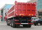 Op zwaar werk berekende de Stortplaatsvrachtwagen van voorraadhowo 371hp 8x4 voor Bevordering in Rode Kleur