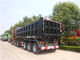 Hydraulische Triaxle rear tipping dump trailer-Vrachtwagen met de Hydraulische Cilinder van Hyva