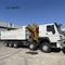 Howo 16 het Vouwbare Wapen Crane With Lifting Axle van Wheeler Dump Truck With 10T